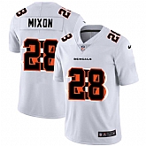 Nike Bengals 28 Joe Mixon White Shadow Logo Limited Jersey Yhua,baseball caps,new era cap wholesale,wholesale hats